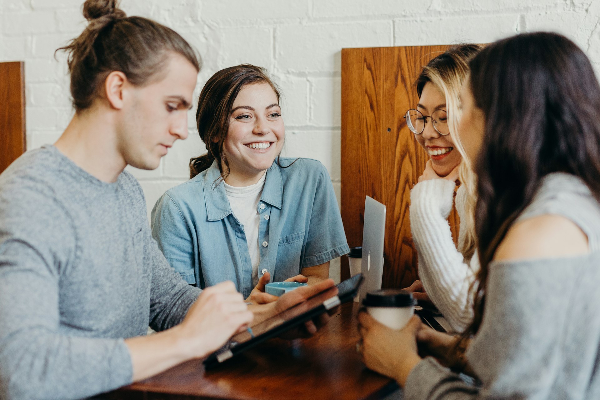 Educators collaborating around a table